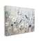 Stupell Industries Birds Floral Meadow Blue White Blossoms Canvas Wall Art